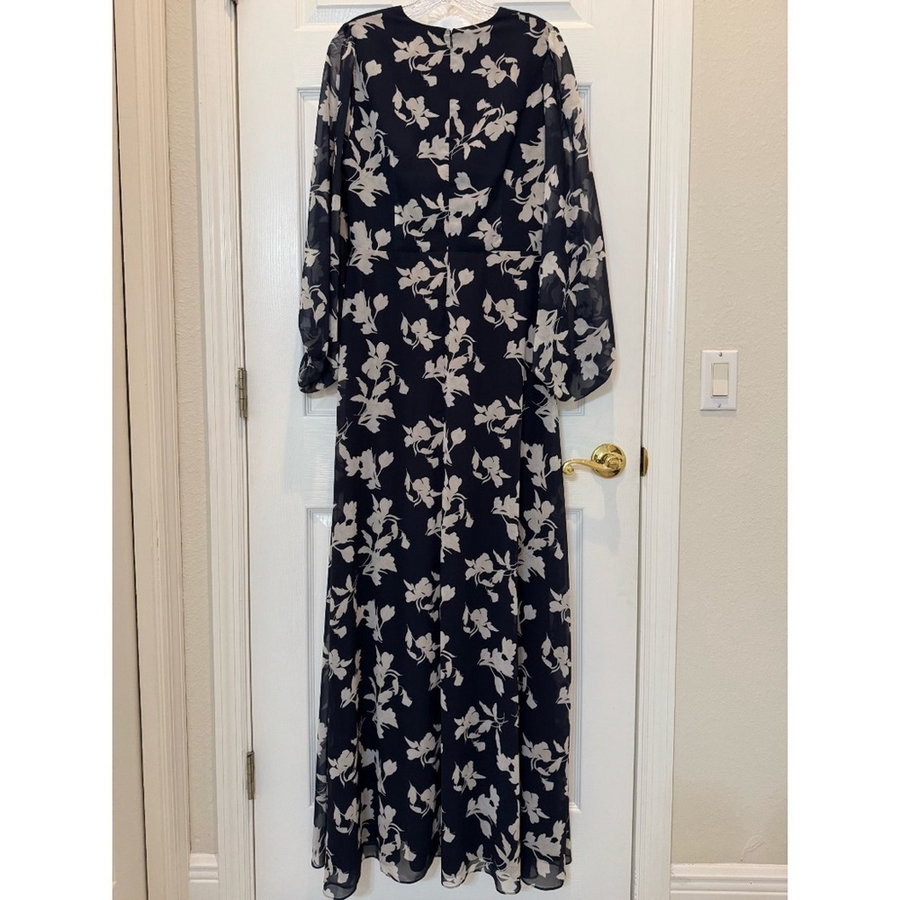 Sachin & Babi Jenny Floral Gown Navy Venetia Petal Size 6 NWT - Picture 6 of 14